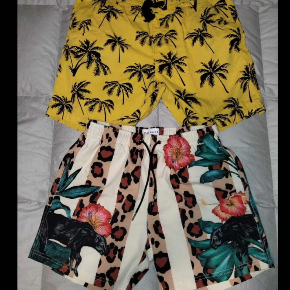 Men's Swimming Trunks Set of 2 Size Medium